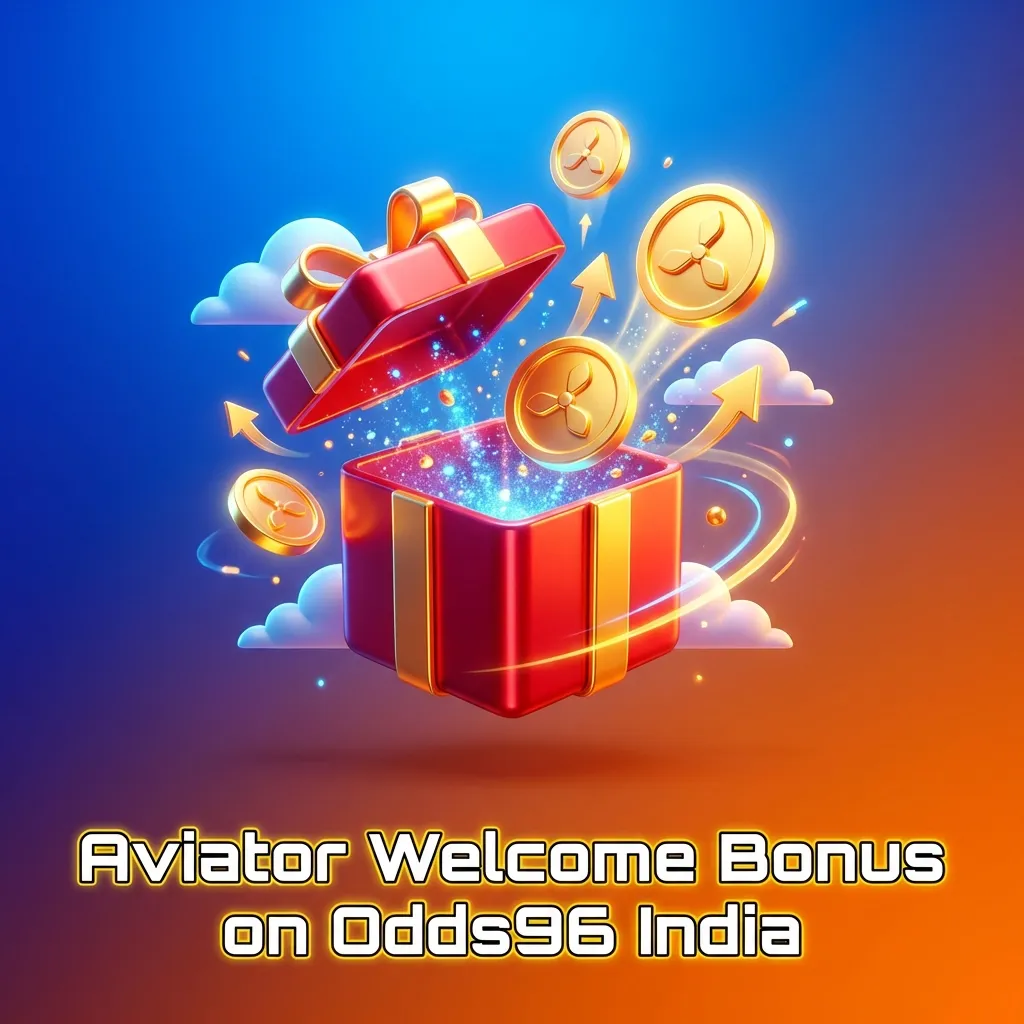 Odds96 India welcome bonus interface showing 100% deposit match for Aviator game with ₹500 minimum deposit requirement